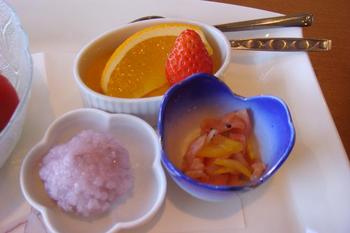 桜餅とかぼちゃのプリント、スモークサーモン.JPG